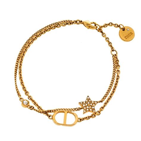 dior star bracelet gold|genuine christian dior bracelets.